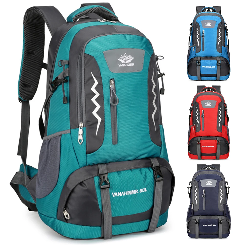 Mochila de senderismo para hombre y mujer, morral resistente al agua de 60L, ideal para deportes al aire libre, viajes y montañismo
