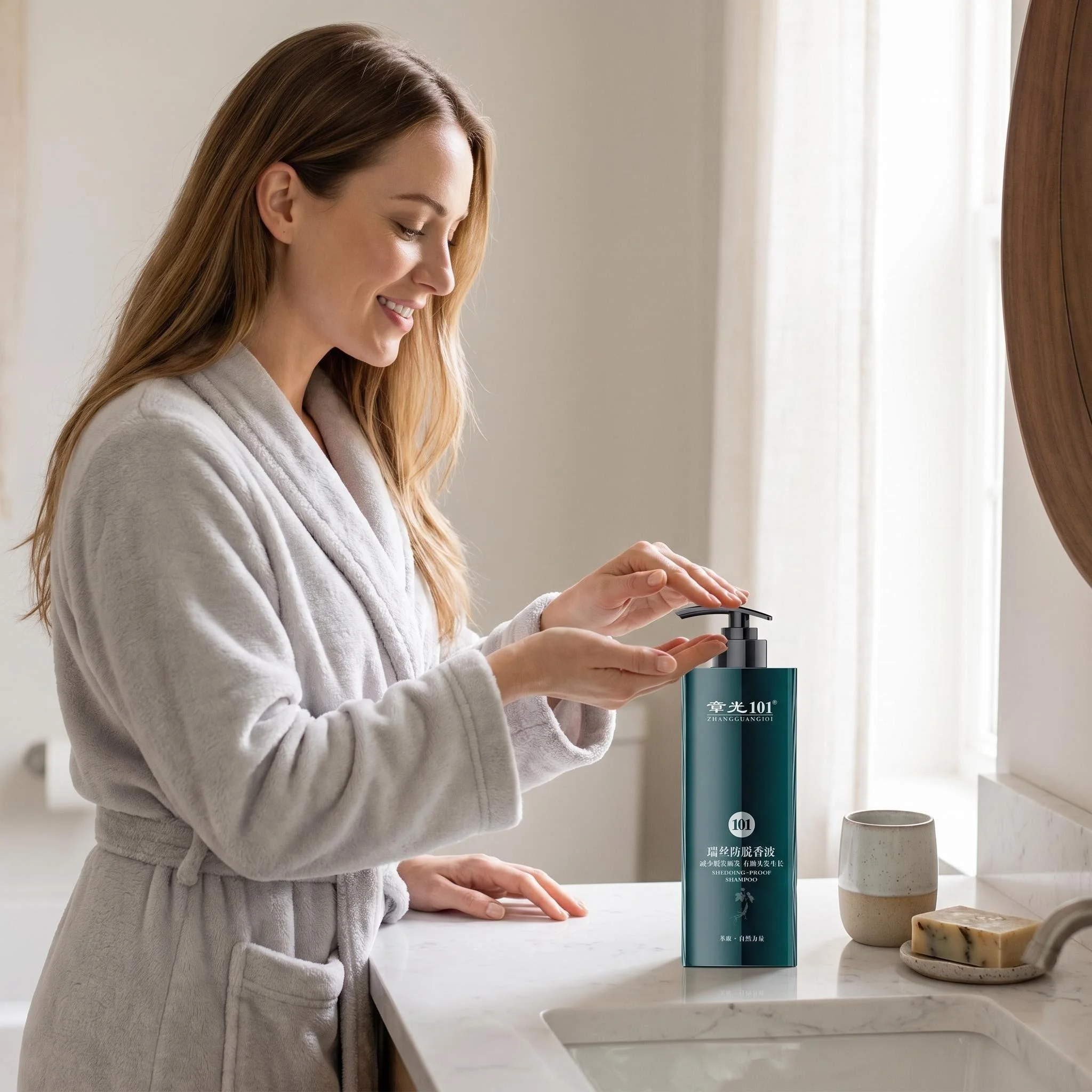 Champú a prueba de caída del cabello, 360g, Zhangguang 101, a base de hierbas chinas, anticaída del cabello, potente para detener la caída del cabello