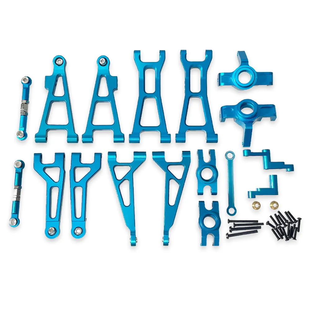 MJX Hyper Go 16207 16208 16209 16210 H16 RC coche copa de dirección de Metal juego de brazo oscilante superior e inferior soporte de torre de choque piezas de mejora