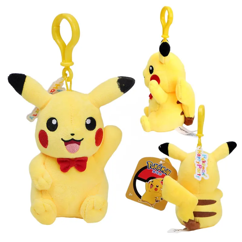 Pokemon Pikachu Mew Squirtle Charmander Kawaii juguete de peluche colgante bolso escolar mochila colgante llavero muñeca pequeña regalo de cumpleaños