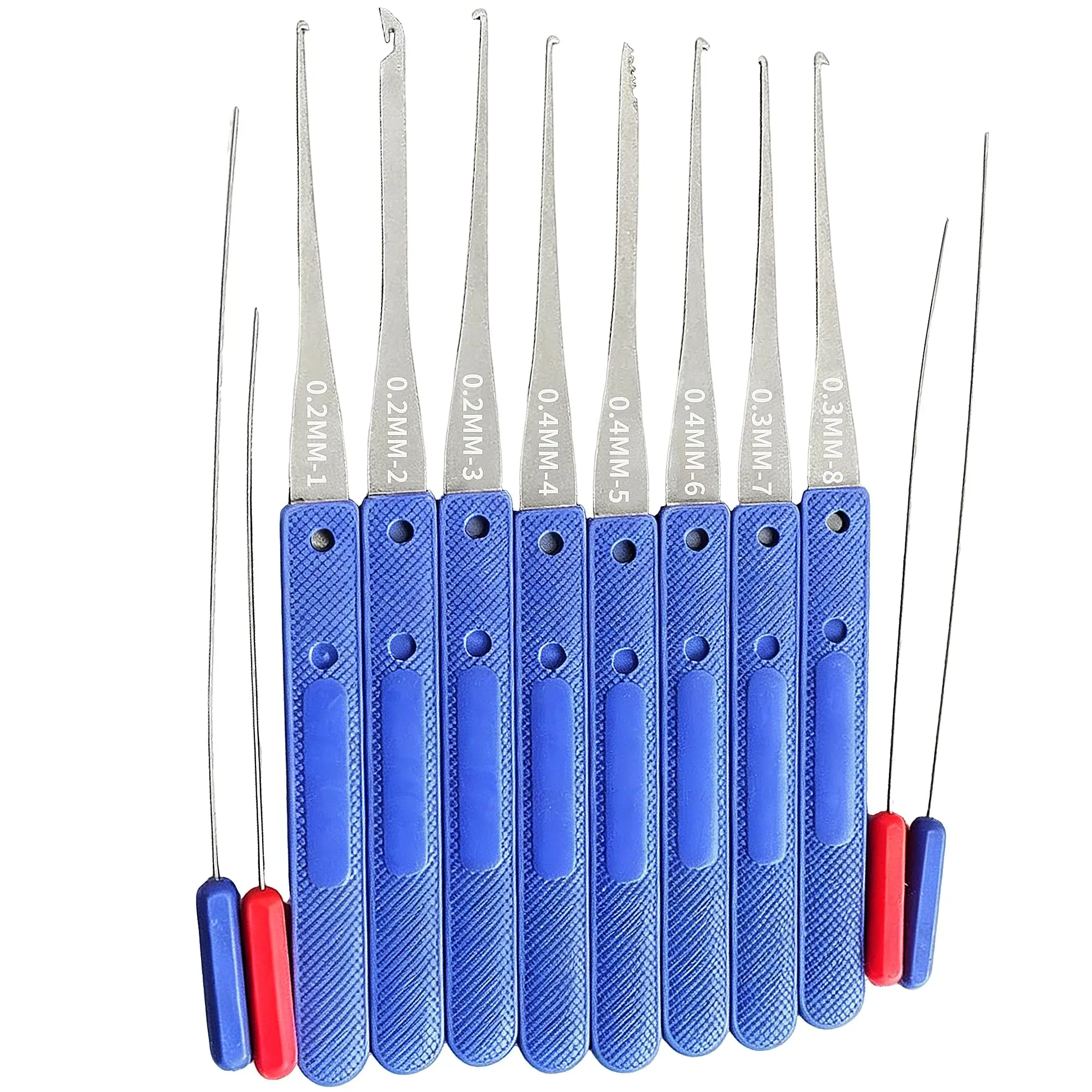 Juego de extractores de llaves profesionales de 12 piezas, kit de herramientas de gancho para extraer llaves de acero inoxidable para reparación de puertas y candados del hogar