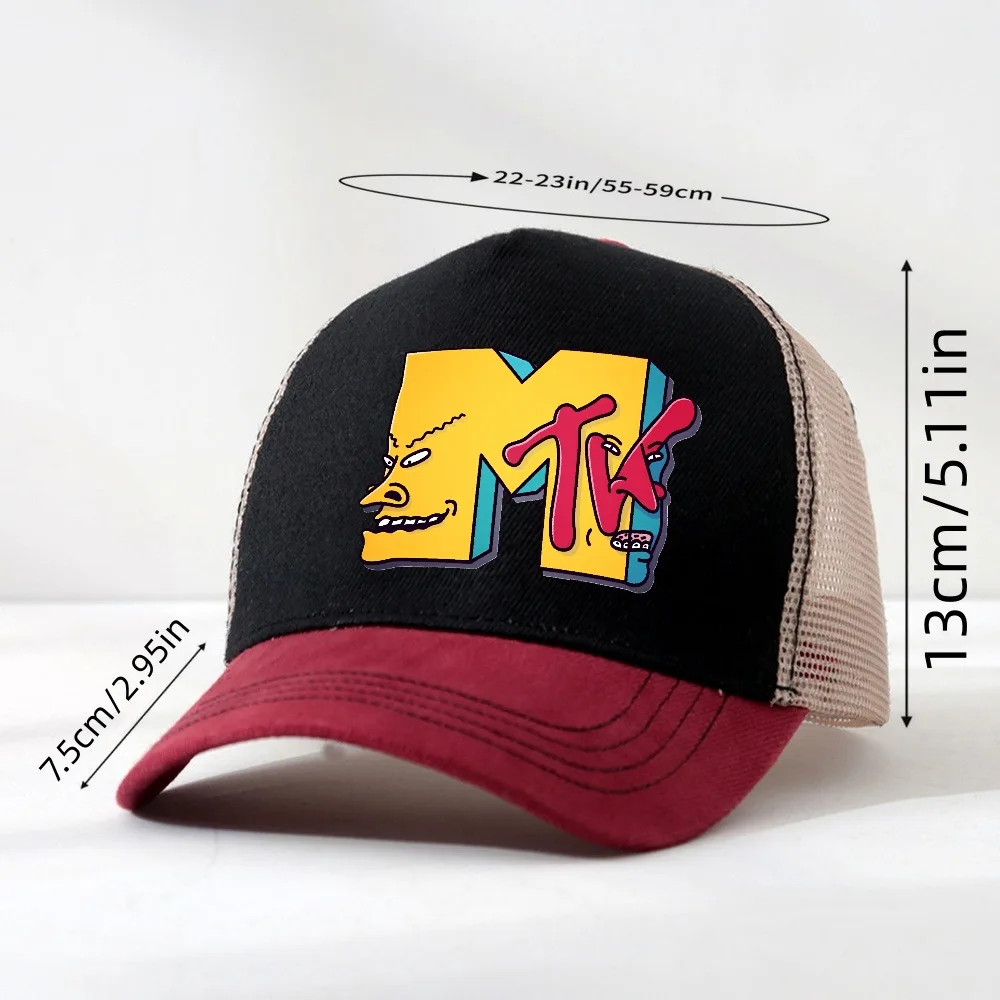 Gorra de béisbol de malla ajustable The Weeknd Mtv Collaboration, gorra trucker transpirable con visera, gorras snapback para exteriores Beavis Butthead