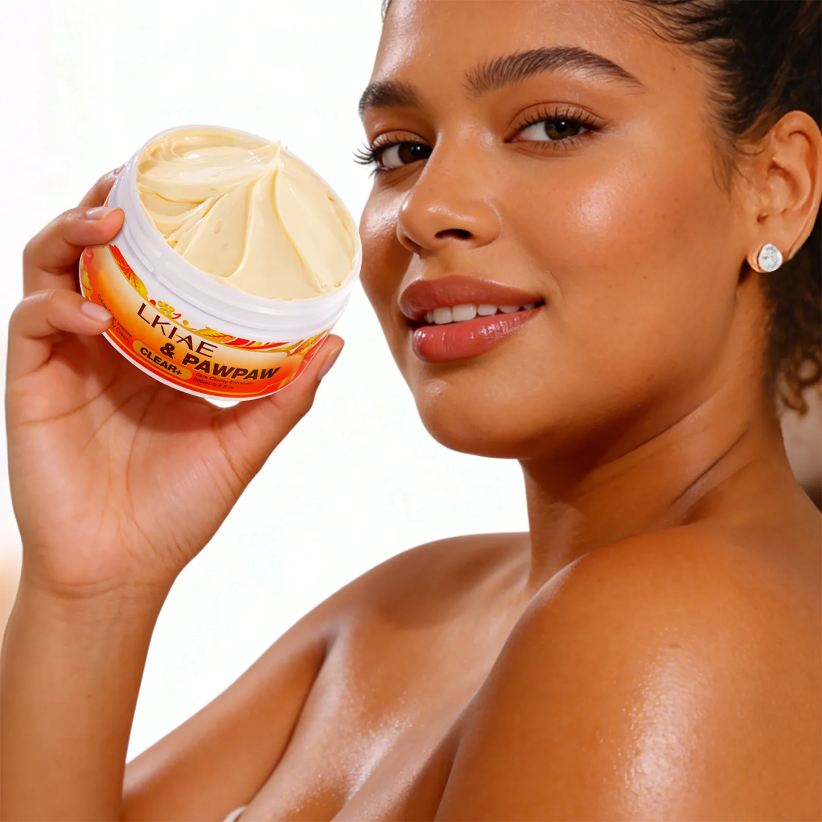 Crema Aclarante de Papaya LKIAE, Hidratante, Nutritiva, Unifica el Tono de la Piel, Mejora la Piel Áspera, Reduce las Manchas Oscuras para Mujeres