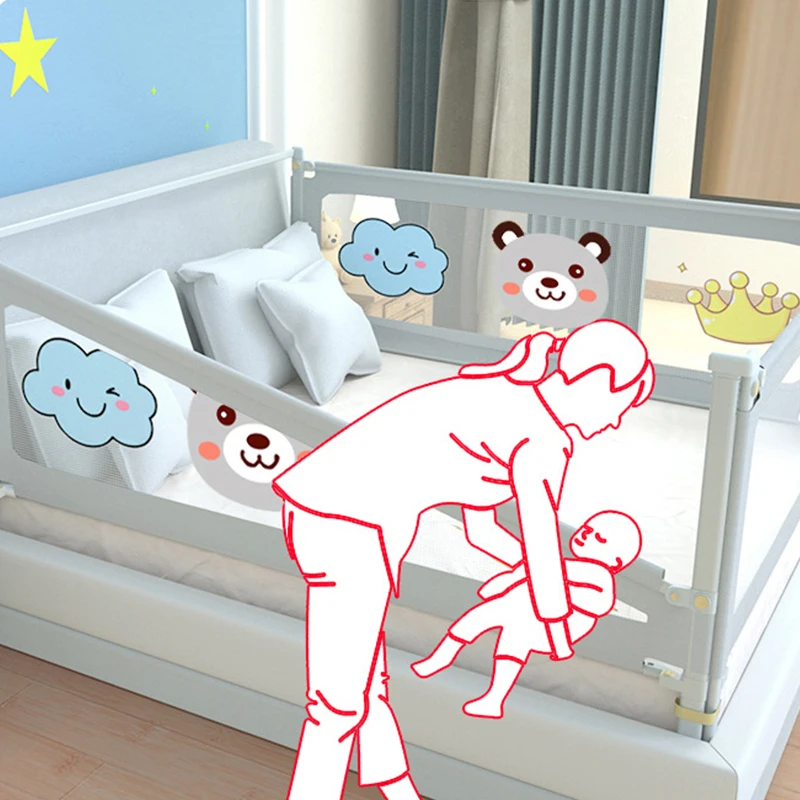 Barandilla de seguridad para cama IMBABY, protectores de cuna elevables, pasamanos ajustable, barandilla de seguridad para cama, barrera de seguridad lavable para niños, parachoques de seguridad para cama de bebé