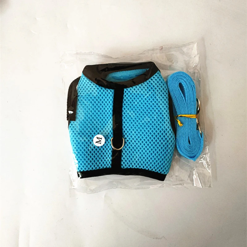 Conjunto de arnés de malla suave con correa para mascotas, accesorios para conejos, conejillo de indias, hámsters, conejo