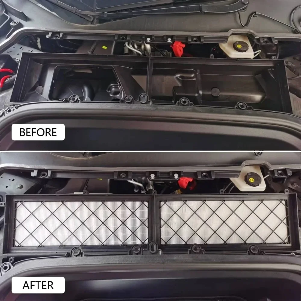 4 Filtros de Aire de Cabina HEPA para Tesla Model Y Juniper 2020-2026, Filtro de Admisión de Aire de Repuesto con Accesorios de Carbón Activado