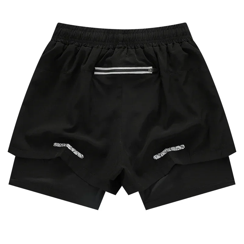 Pantalones cortos 2 en 1 para correr al aire libre para hombre, pantalones de chándal de doble capa para entrenamiento físico de secado rápido, nuevos pantalones deportivos, pantalones de culturismo