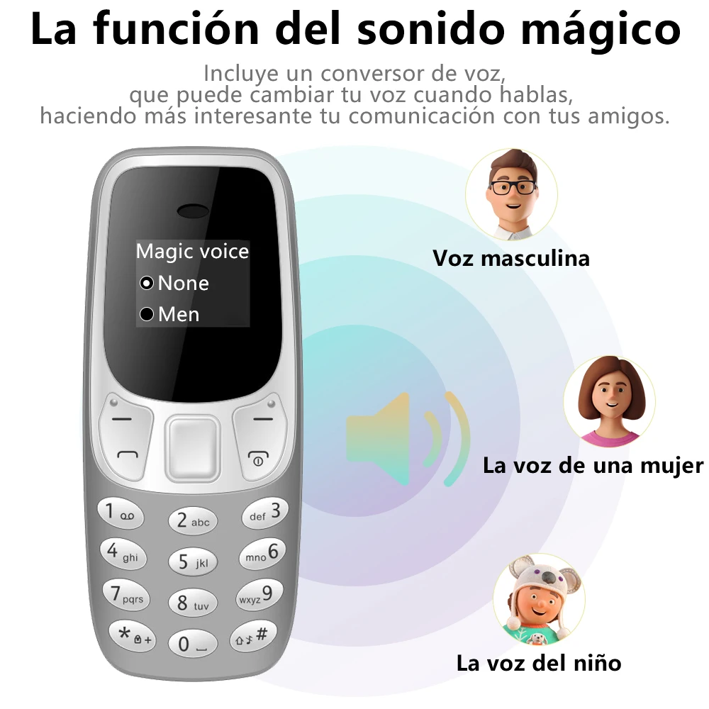 SERVO BM10 Mini función de teléfono Dual SIM Dual Standby marcación de voz reproductor Mp3 de baja radiación con gancho para la oreja teléfono celular de bolsillo