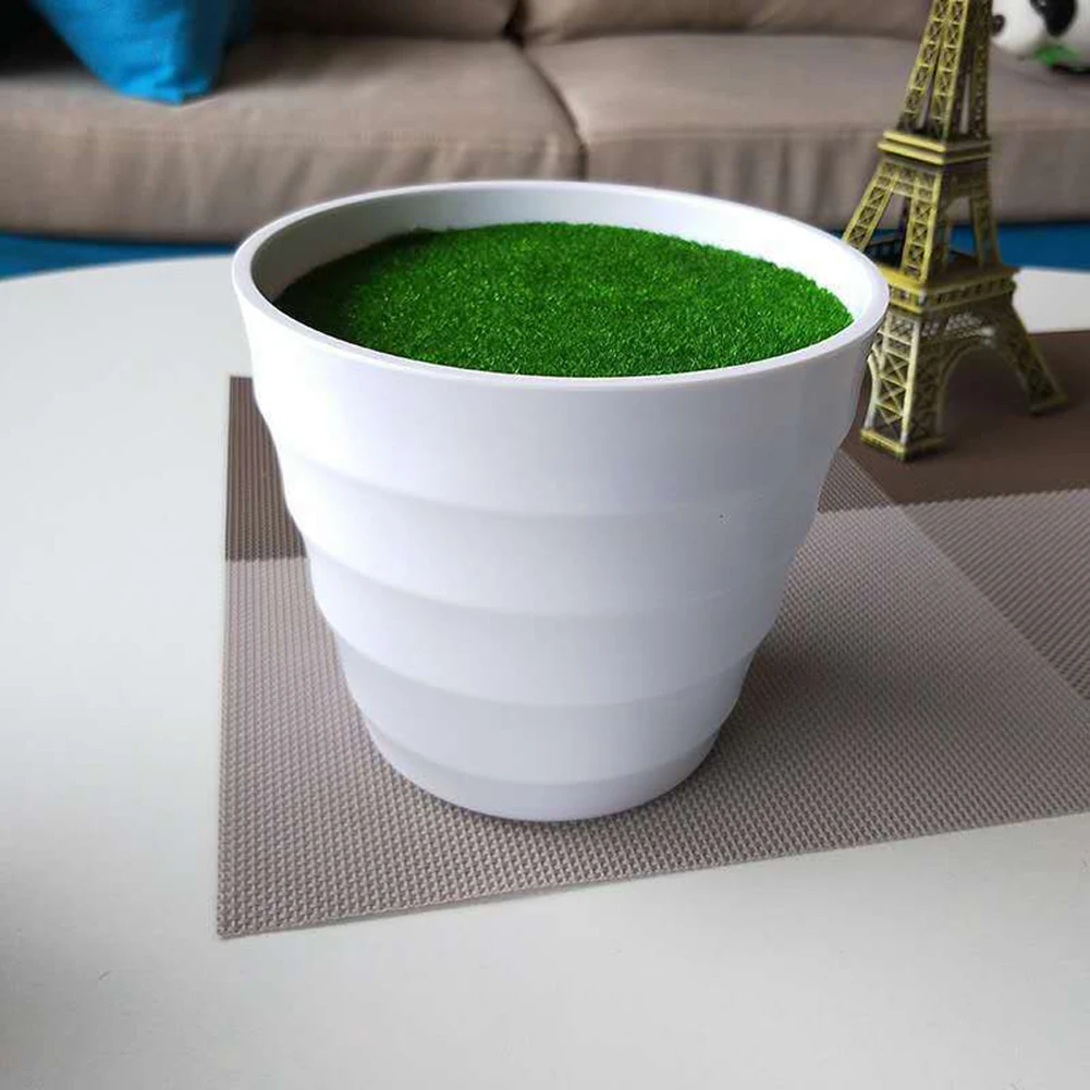 Maceta de plantas artificiales, maceta para vivero, florero de césped Artificial, planta gruesa de plástico blanco, maceta, decoración del jardín del hogar