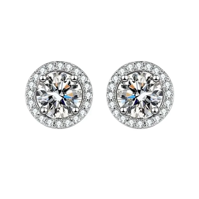 Pendientes de Diamantes, Pendientes de Moissanita, Pendientes Cuadrados, Joyería Elegante y Sencilla para Fiestas, Regalo para el Día de San Valentín