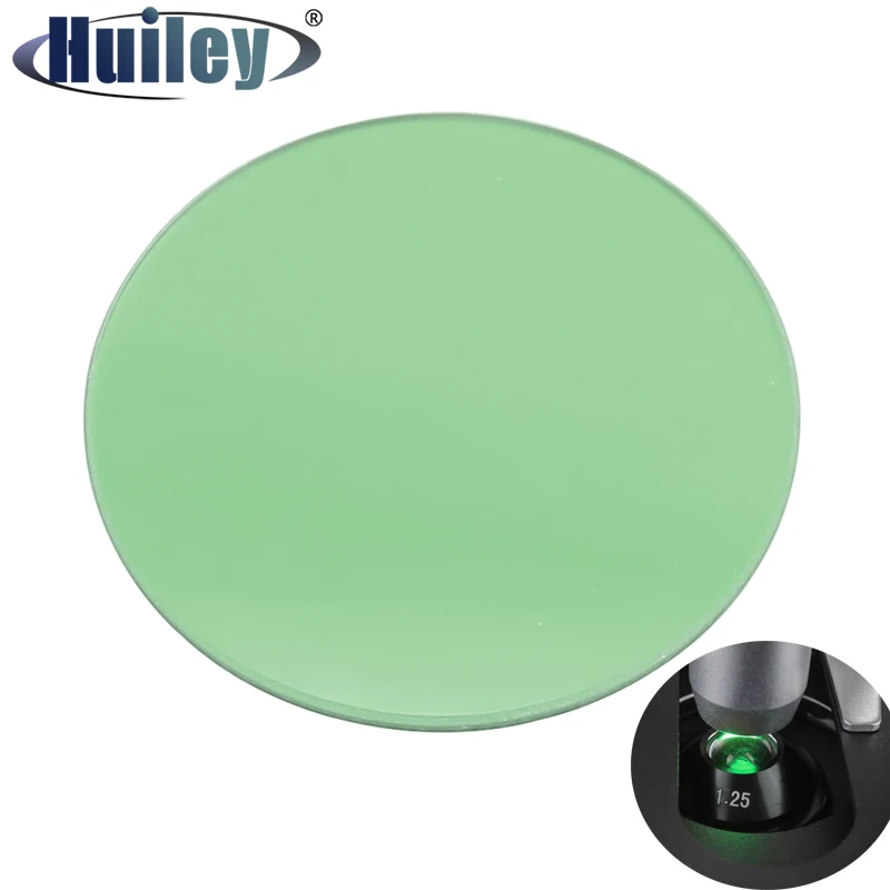 Filtro piezas para microscopio, accesorios de vidrio óptico transparente, Color verde, 32mm, 35mm, 42mm, 45mm, 1 unidad