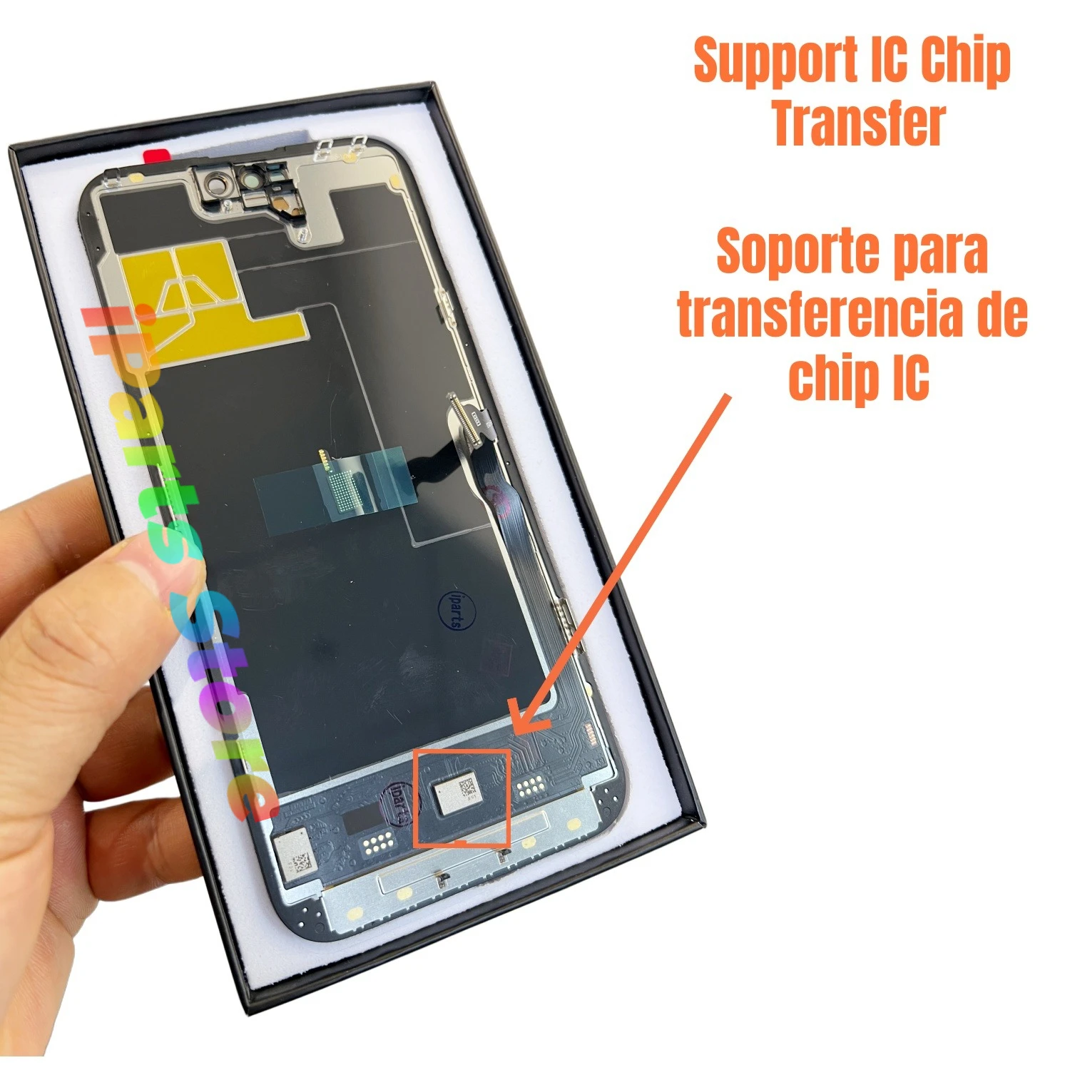 iParts - Pantalla LCD OLED de Repuesto para iPhone 14 Plus Pro Max, 120 Hz, Compatible con IC Extraíble, Piezas 3D Touch DD