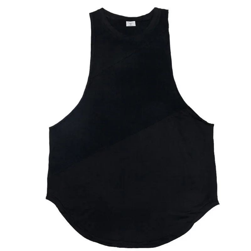 Camisetas sin mangas deportivas blancas para hombre, camisetas sin mangas para entrenamiento físico y gimnasio, camiseta interior holgada informal de Color sólido para verano