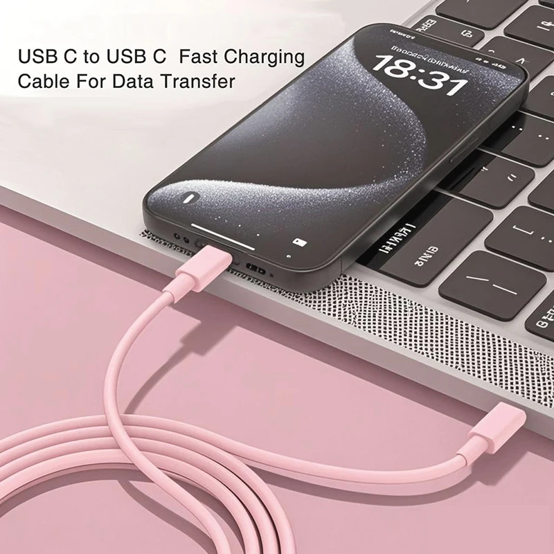 Cable PD 60W tipo C a tipo C para IPhone 15 16 carga rápida para Samsung Xiaomi Huawei tipo C accesorios de datos para teléfono 1M 2M