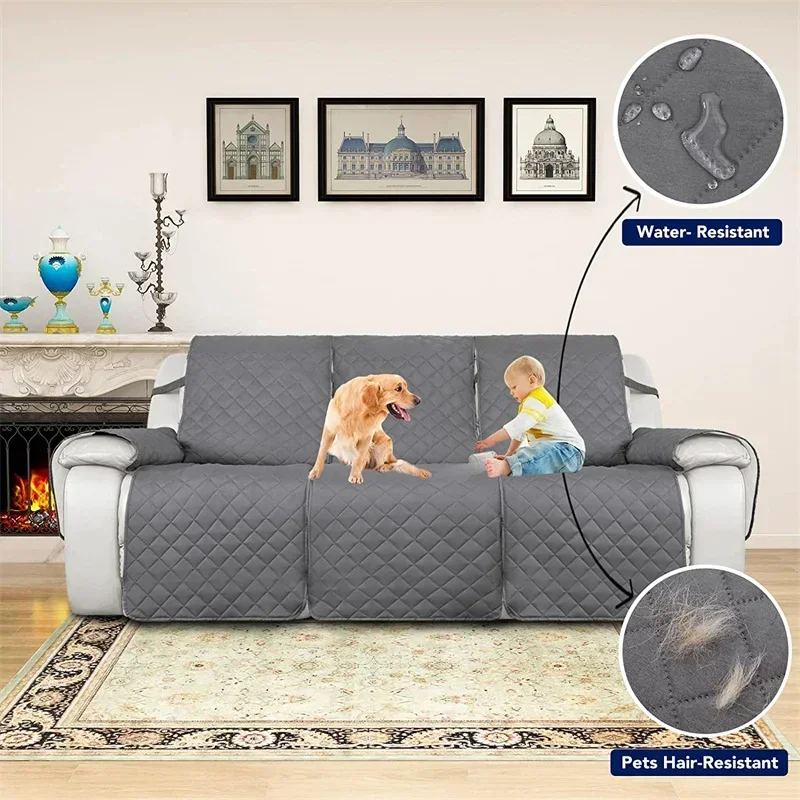 Funda de sofá reclinable de 1/2/3 plazas, alfombrilla para sofá para perros y niños, fundas para sofá, tumbona relajante, toalla, fundas para sillón
