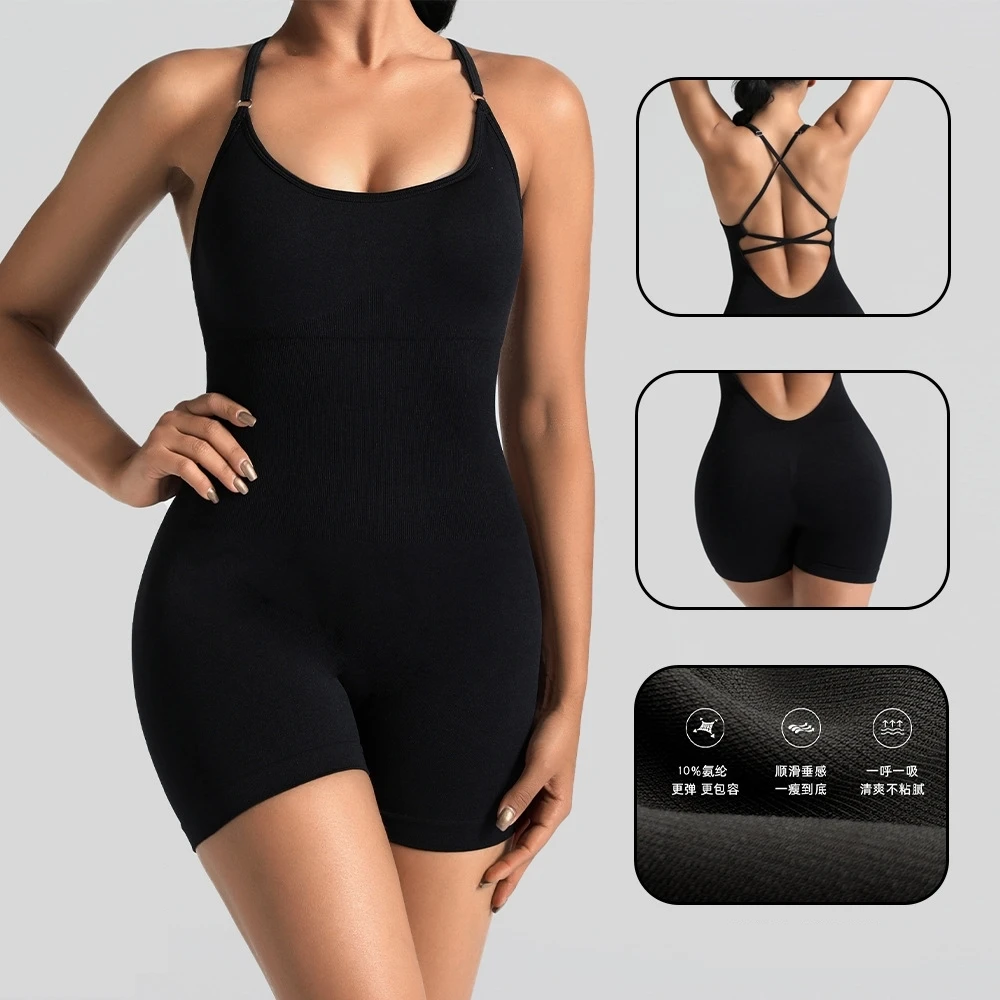 Conjuntos de Yoga, monos de gimnasio, monos deportivos para mujer, ropa activa, ropa de Fitness, ropa de entrenamiento para mujer, trajes cortos