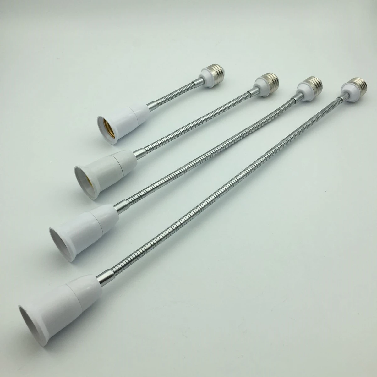 Portalámparas de extensión de bombilla LED Flexible, convertidor de enchufe de luz E27 a E27 110V-220V en varios tamaños 16CM-60CM