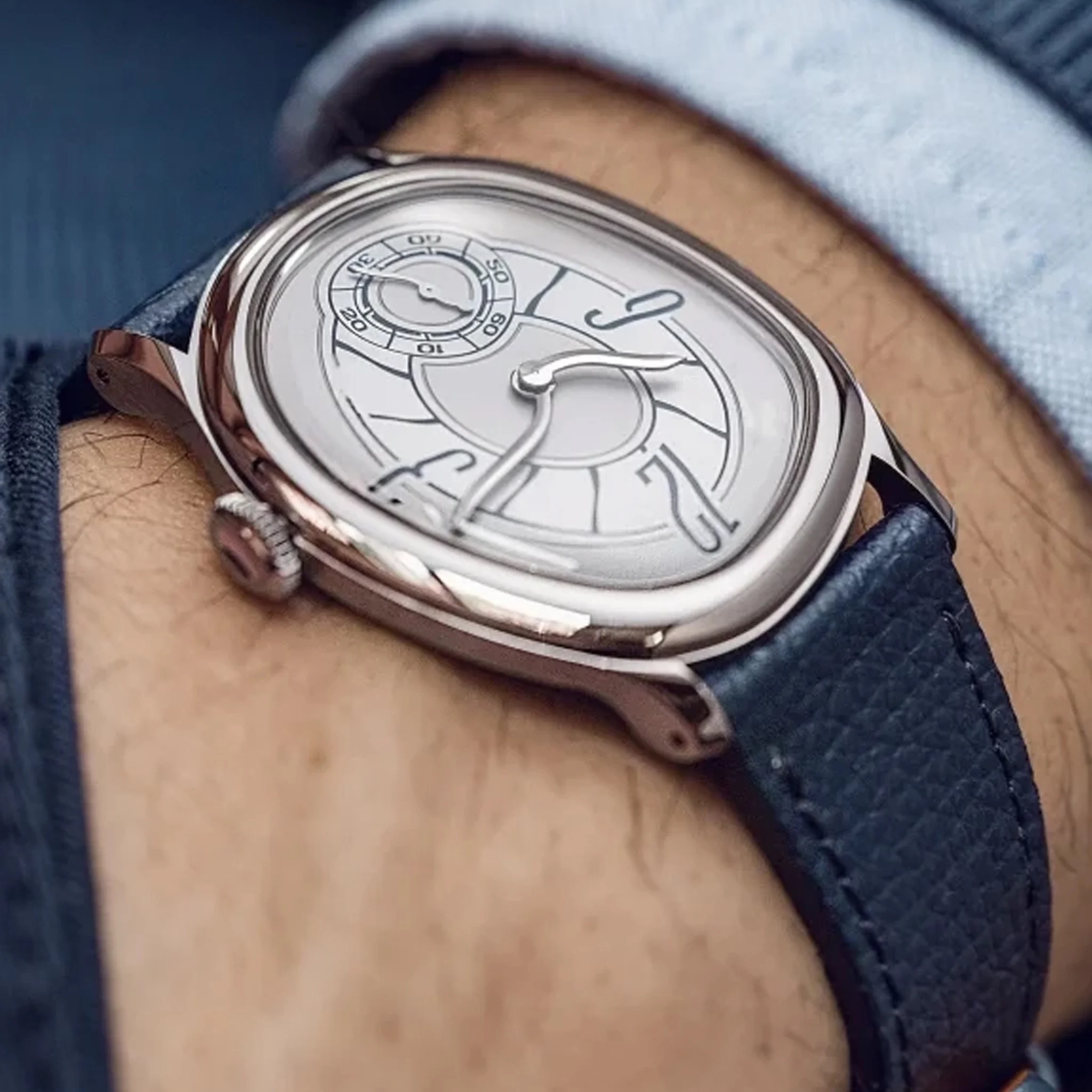 Innovadora Serie de Relojes de Cuarzo con Formas Especiales, Movimiento Importado, Esfera de 32 mm, Correa de Cuero Genuino y Caja de Acero