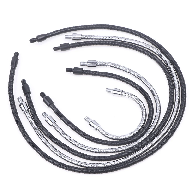 Manguera de posicionamiento de micrófono LED con cuello de cisne M4, color negro y plateado, dos dientes externos, accesorios de iluminación de tubo de serpiente Flexible M4, 1 ud.
