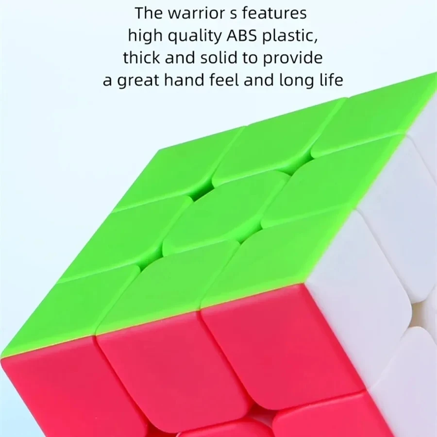 QiYi Speedcube Warrior S 3x3 Cubo mágico sin pegatinas profesional 3x3 rompecabezas de velocidad 3 × 3 Cubo mágico para niños para juegos