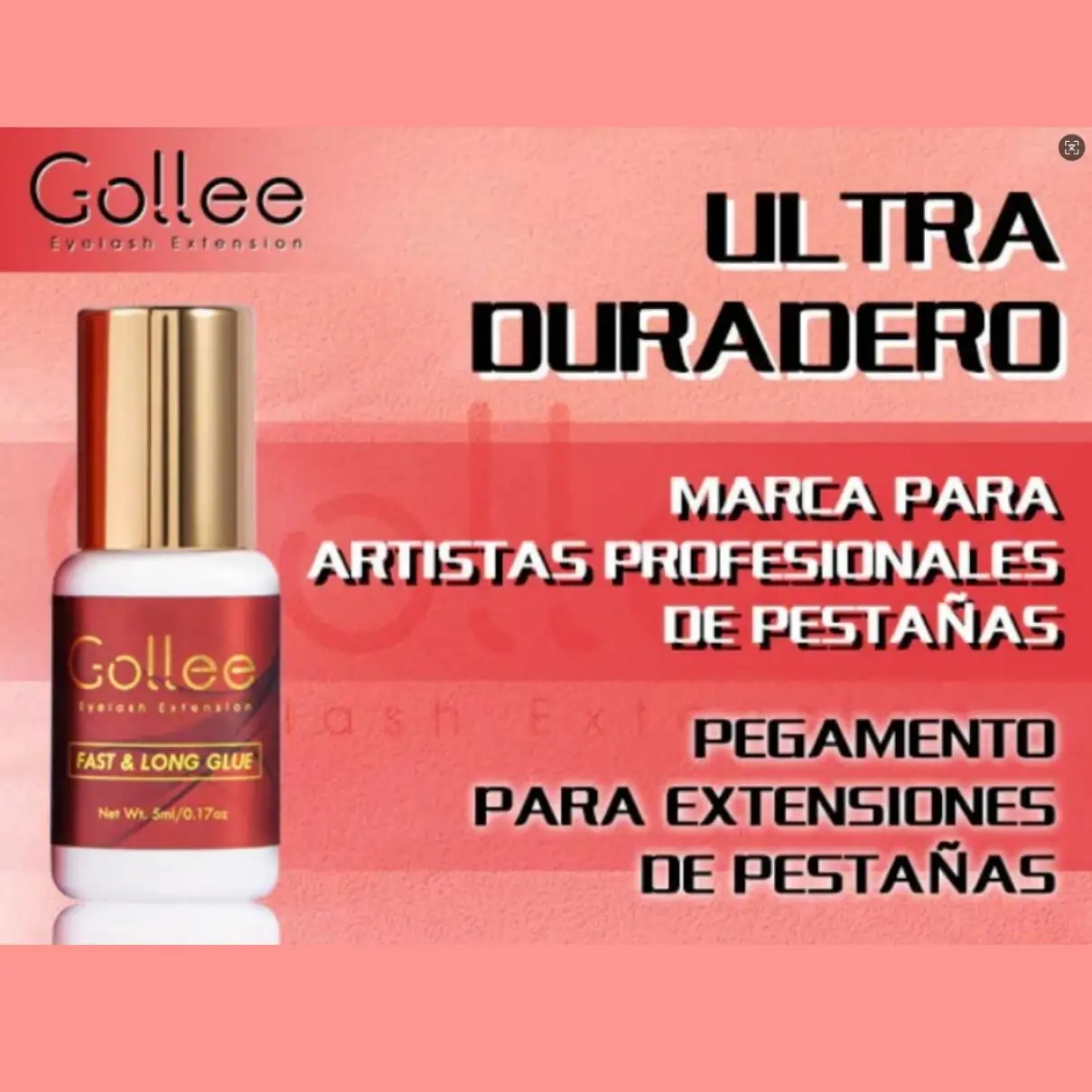 Gollee-pegamento para extensión de pestañas, herramientas de maquillaje, pegamento para pestañas de 5ml, venta al por mayor, resistente al agua, 1s, extensión de pestañas de secado rápido