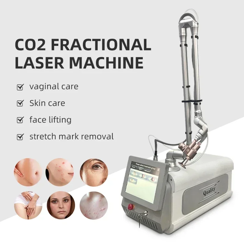 Máquina portátil de eliminación de cicatrices láser fraccional Co2 indolora para rejuvenecimiento de la piel eliminador de arrugas y eliminación de pigmentos