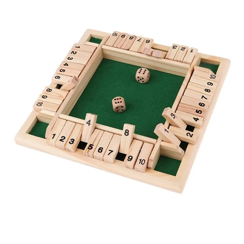 Juego de mesa de lujo de cuatro caras con 10 números, caja cerrada, dados, fiesta, Club, juegos para beber para adultos y familias