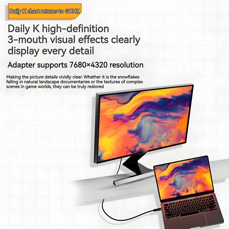 Adaptador USB tipo C magnético de 240W, convertidor de carga rápida de vídeo OTG 8K de 80Gbps para iPhone 17 16 15 14 13 Monitor de ordenador portátil Macbook