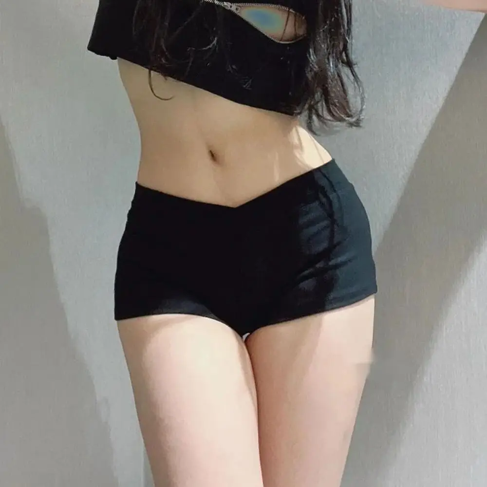 Pantalones cortos deportivos ultracorto para mujer, nuevos pantalones cortos informales sexis ajustados de cintura baja, pantalones cortos de Ballet negros para correr y Fitness de verano