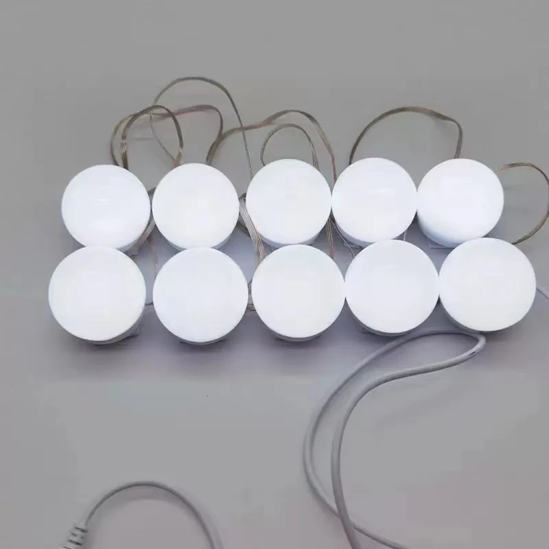 Bombillas de maquillaje para espejo de pasta de luz LED, espejo de maquillaje, bombillas LED de 5v 2A, lámpara LED, mesa iluminada cosmética USB, 10 Uds.