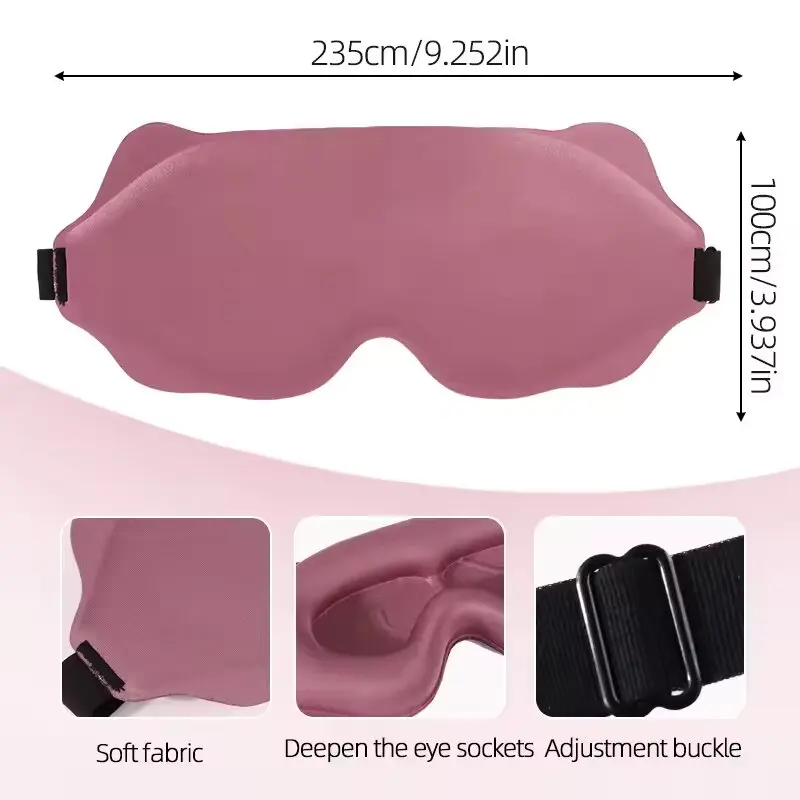 Antifaz 3D Contorneado con Peso para Dormir de Lado, Suave y Cómodo, 100% Bloqueo de Luz, Sin Presión en los Ojos, para Hombres y Mujeres