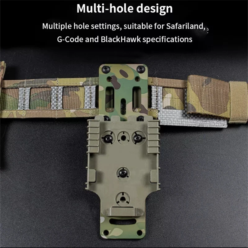 Adaptador de funda de pistola Modular de Metal para caza, banda de pierna caída de plataforma QLS, adaptador de liberación rápida ajustable de 3 orificios