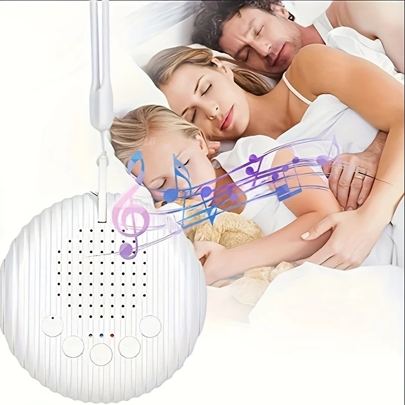 Máquina de ruido blanco, 10/12 sonidos, máquina portátil recargable por USB para dormir, para bebés, adultos y ancianos, temporizador, volumen para dormir y relajación