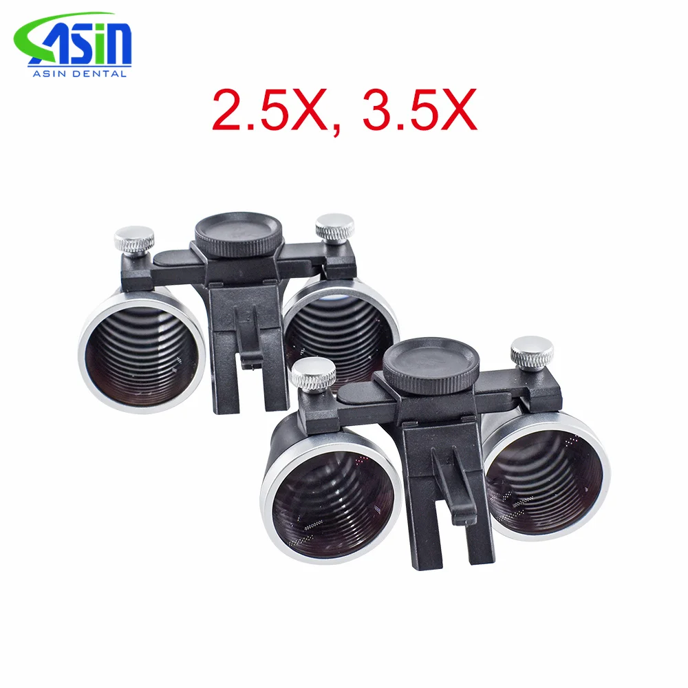 Lupa Binocular de faro LED para odontología, accesorios dentales, piezas de repuesto, 2.5X/3.5X 5W