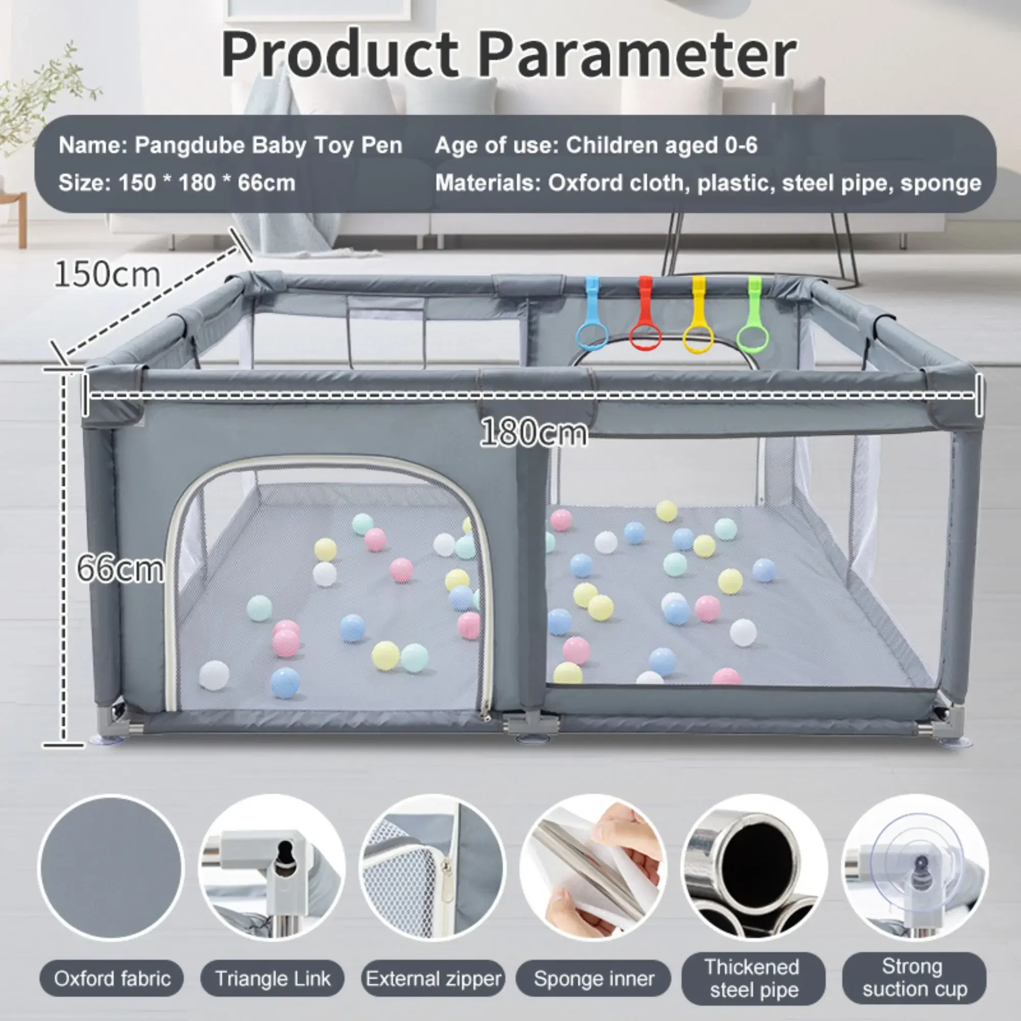 Corralito Premium XL para Bebés 2026, Centro de Actividades Todo en Uno para Niños Pequeños con Acolchado Suave y Piscina de Pelotas Integrada para Interiores y Exteriores, Edades 0-5