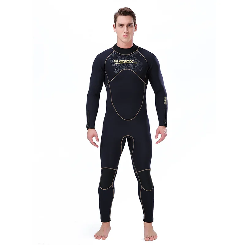 Traje de neopreno grueso de 5mm para hombre, ropa de buceo de manga larga, sub pesca, neopreno, Surf, snorkel, traje de baño, traje de vela, equipo de playa