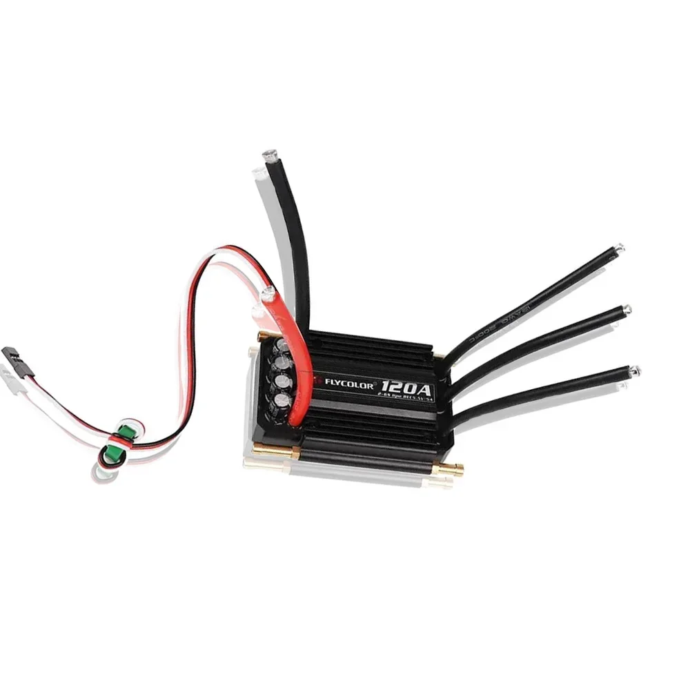 Controlador de Velocidad ESC Flycolor Sin Escobillas 150A 120A 90A 70A 50A, 2-6S Lipo BEC 5.5V/5A para Modelos de Barcos RC