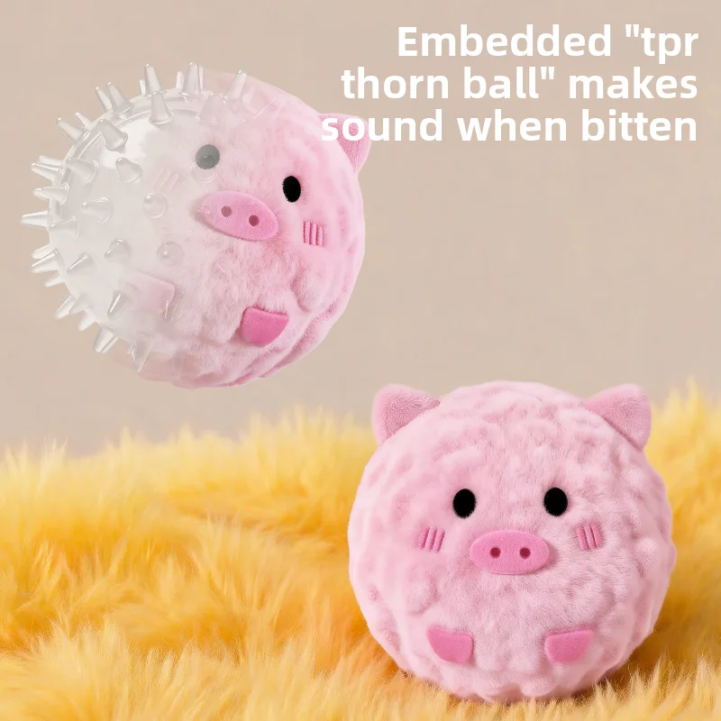 Mini Pelota de Peluche con Sonido para Perros, Diseño de Animalito, Resistente a Mordidas, Interactiva, Juguete de Buscar y Entregar, Alivia la Ansiedad en Cachorros
