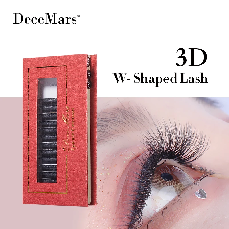 Extensiones de Pestañas DeceMars, 5 Estuches, Extensiones de Pestañas 3D en Forma de W