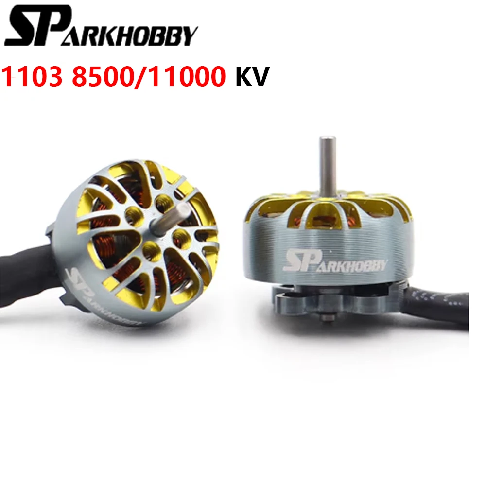 Motor sin escobillas SPARKHOBBY XSPEED 1103 8500KV 11000KV 2~3S Lipo FPV con eje de 1.5mm para hélices Gemfan/HQprop de 65mm para drones Tinywhoop