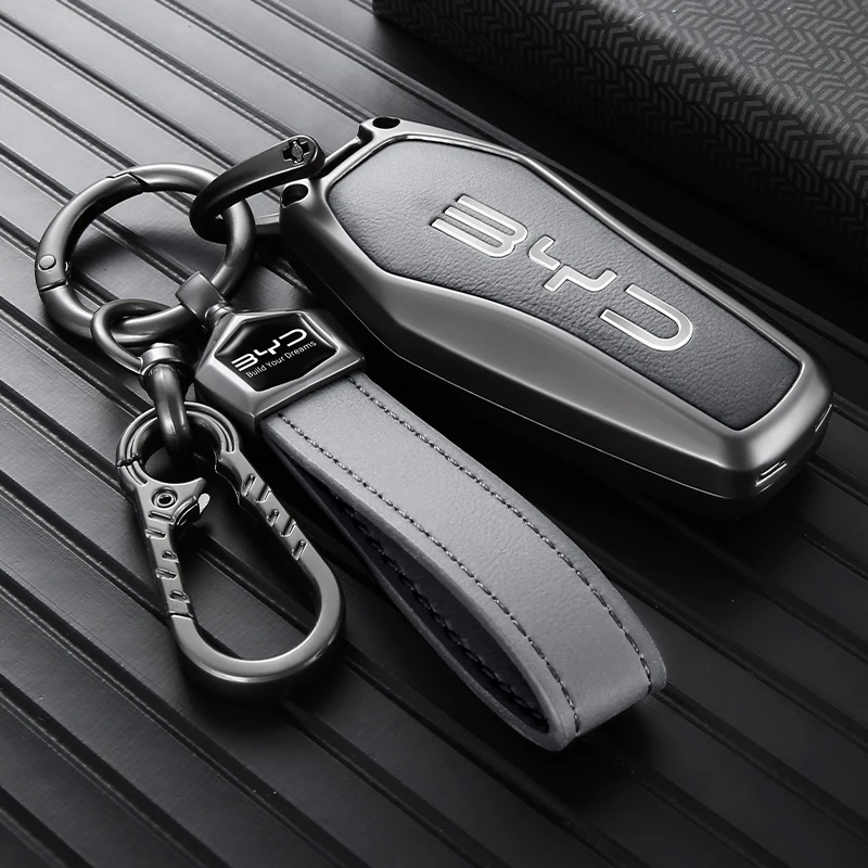Funda para llave de coche BYD Seal U Atto 3 King, protector de llave de aleación de zinc, Sealion 7 6 Seagull 1 Dolphin Mini, accesorios de cobertura completa