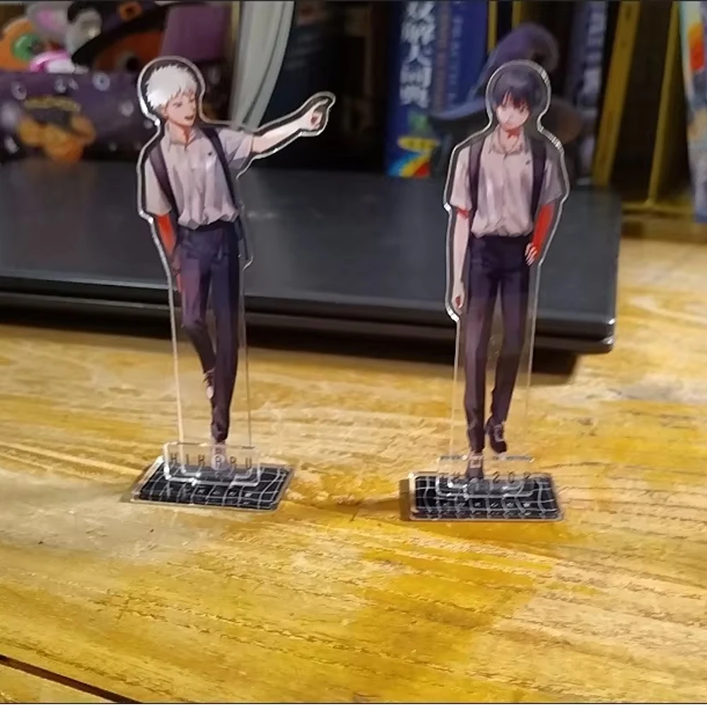 Set de 2 Figuras de Acrílico de Anime, Modelo de Escritorio, de Hikaru Indo y Tsujinaka Yoshiki, del Anime 'The Summer Hikaru Died', Lindas y Decorativas