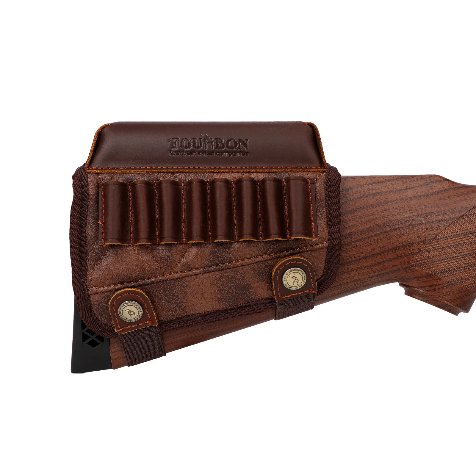 Tourbon cuero y PU reposa mejillas Riser pistola buttstock con cartuchos de Rifle 243 WIN 270 WIN 308 soportes de WIN accesorios de caza