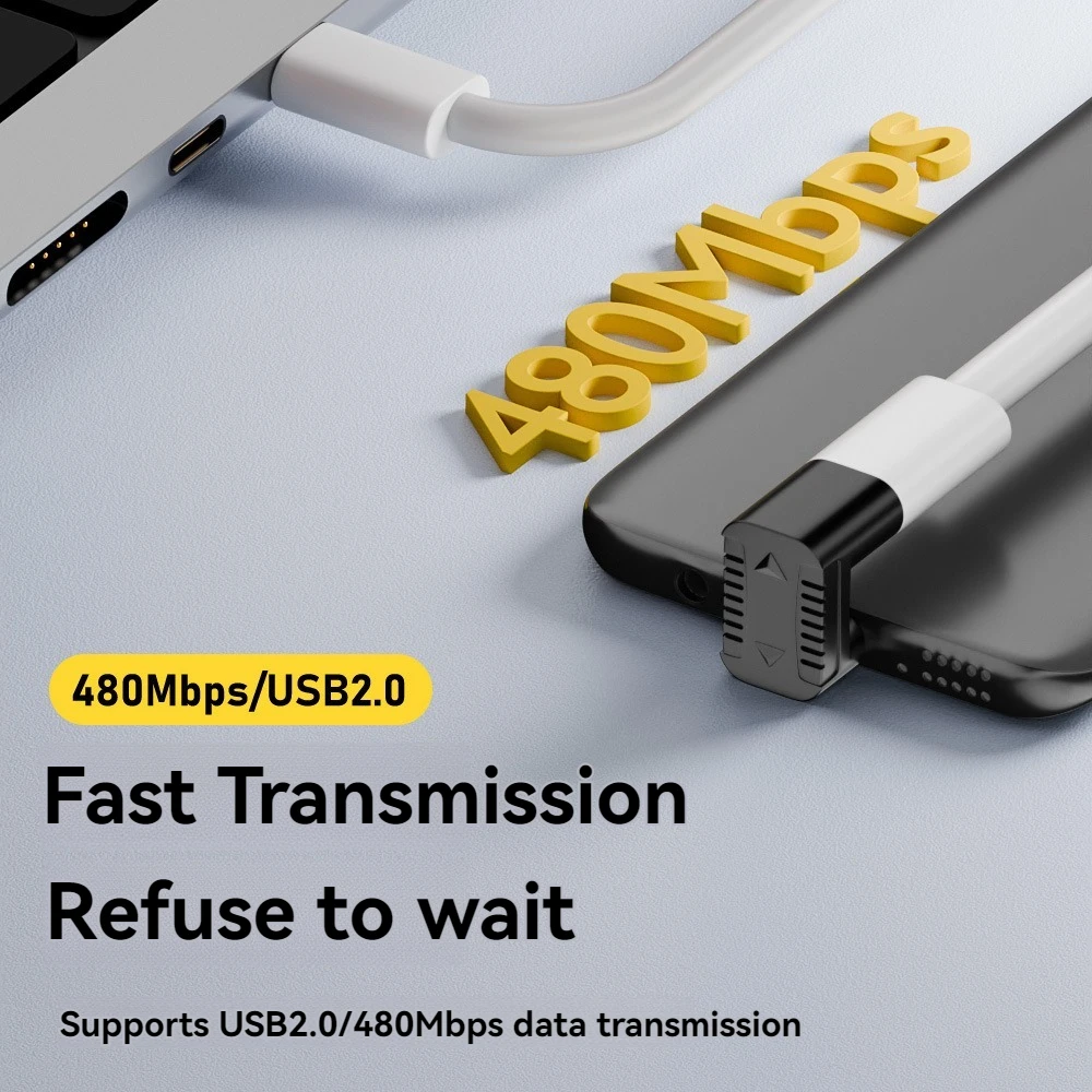 Adaptador USB 2,0 tipo C hembra a Micro macho, interfaz de micrófono a 480Mbps, transmisión de datos, adaptador de carga rápida de 10W
