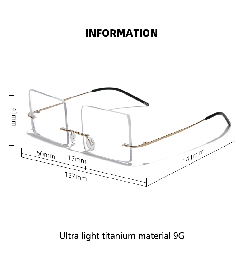Gafas especiales para jugar al billar, gafas sin marco de alta definición para hombres, gafas graduadas de titanio puro ultraligeras