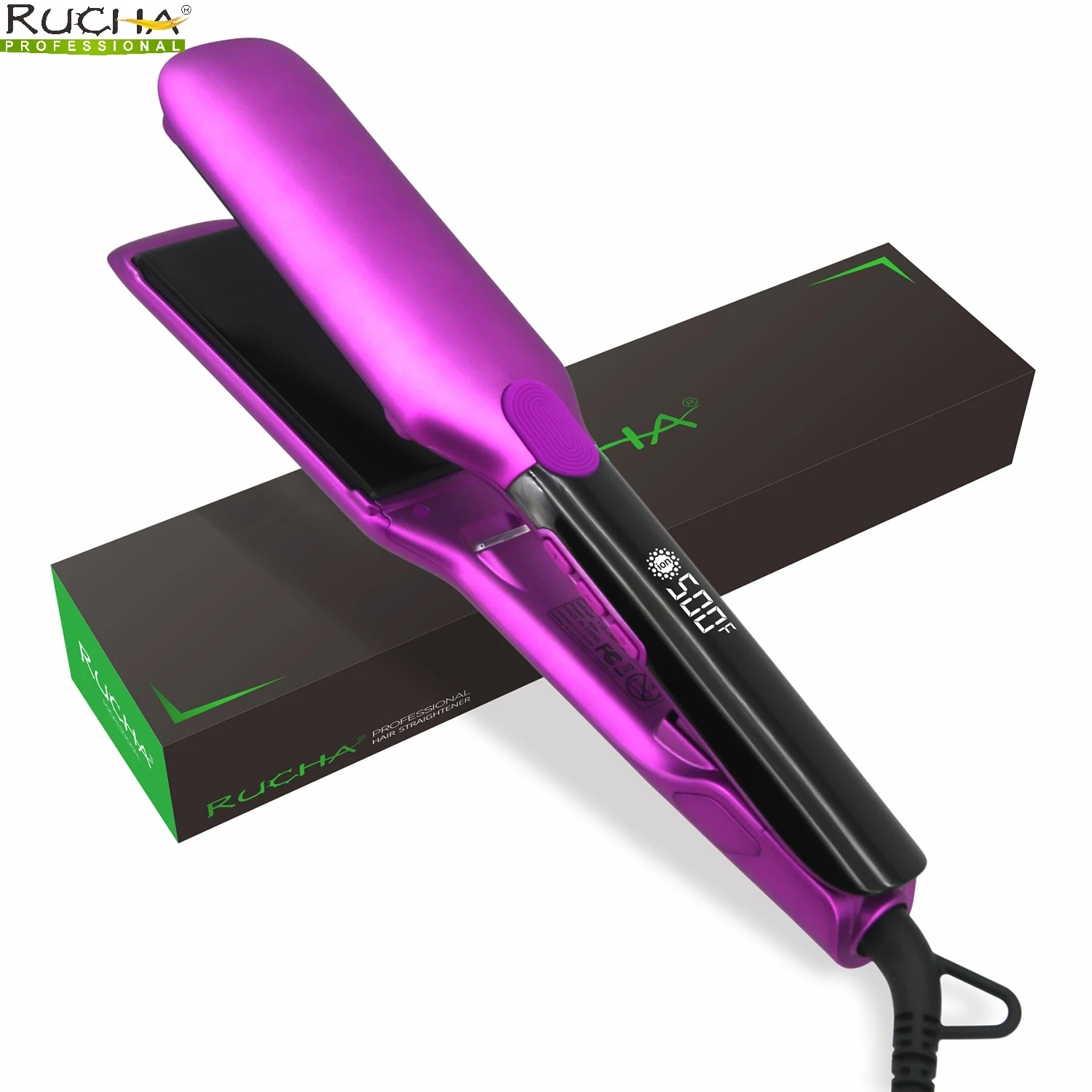 Plancha de pelo profesional de alta temperatura, planchas de cerámica PTC, tratamiento de calentamiento rápido, plancha plana Original para el cabello, 500F