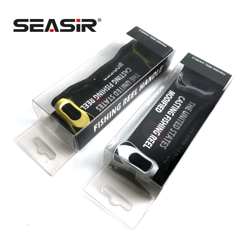 SEASIR Mango de carrete de pesca de fibra de carbono, agarre de carbono ultraligero, reajuste de 6 colores para carrete de Baitcasting, accesorios de pesca DIY