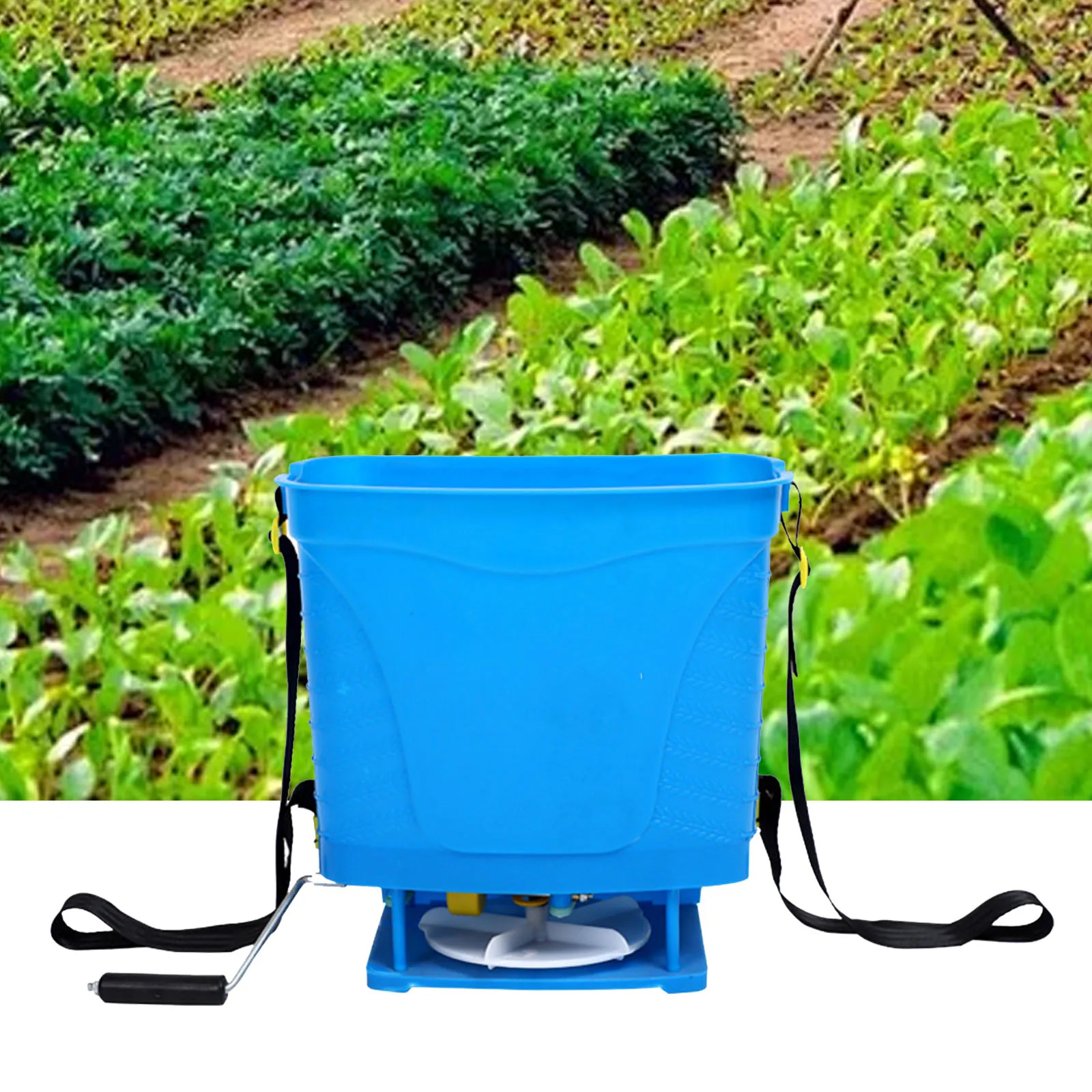 Esparcidor de estiércol Manual, sembradora de manivela, herramienta de fertilización de maíz y verduras para mochila de jardín, árboles frutales, granja de verduras