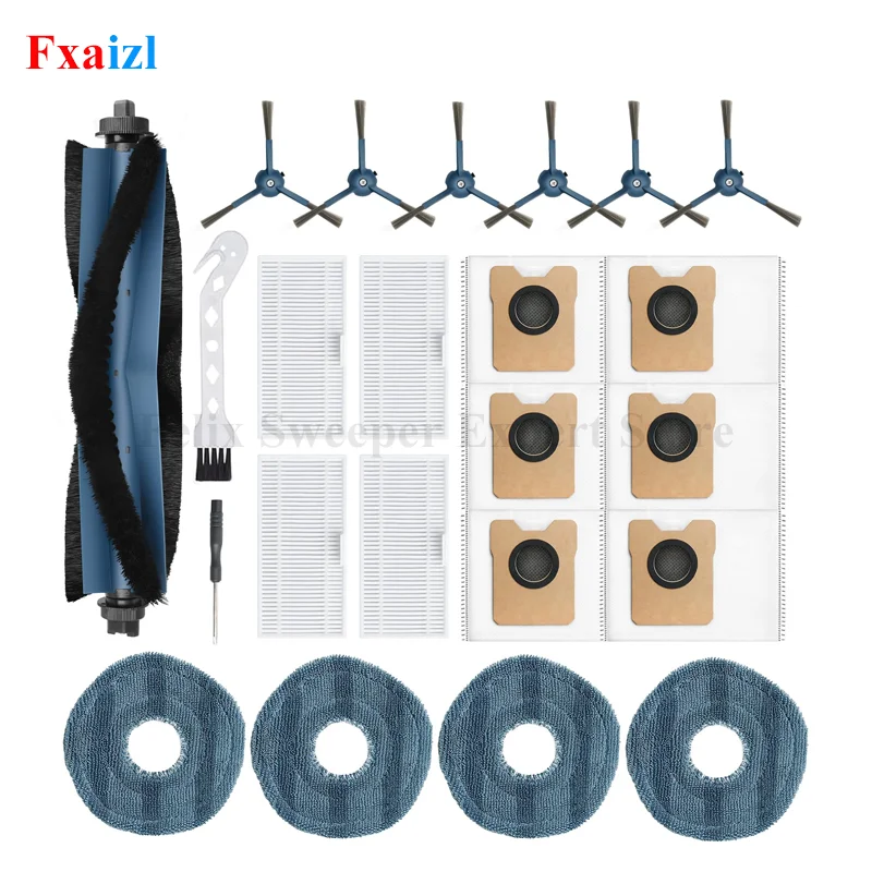 Para Eufy Omni C20 Robot pieza de aspiradora cepillo principal Cepillo Lateral filtro Hepa paño de mopa bolsa de polvo accesorios de repuesto