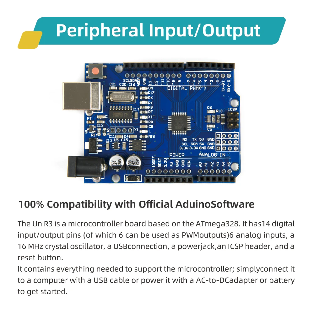 KUONGSHUN Super Starter Kit que incluye placa de pruebas 1602 IIC Jumper Wire Set R3 para Arduino UNO con tutorial